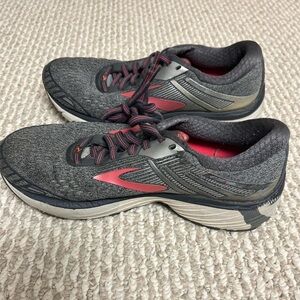 Brooks Women's Gray and Red Running Shoes